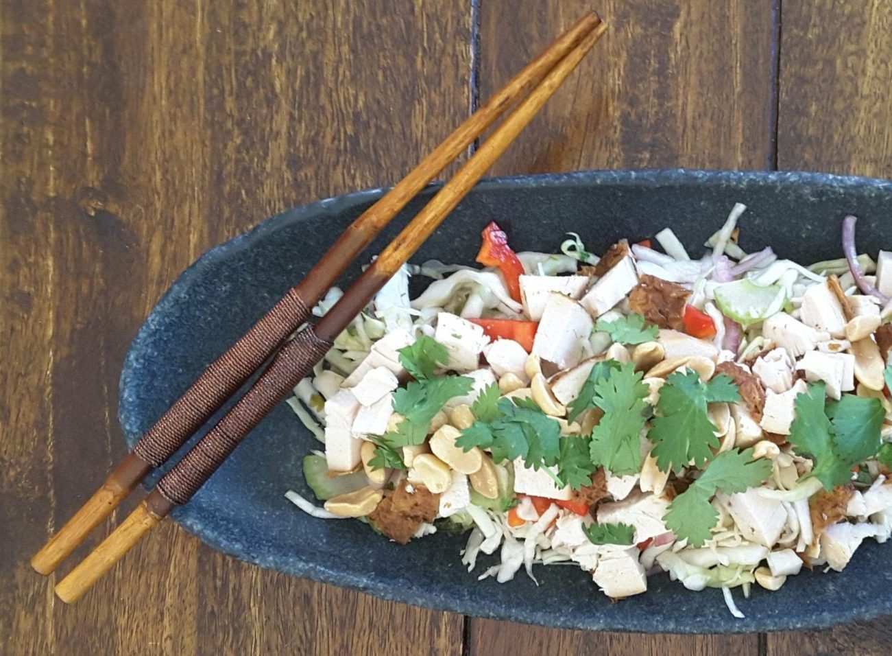 Low Carb Asian Slaw with Chicken
