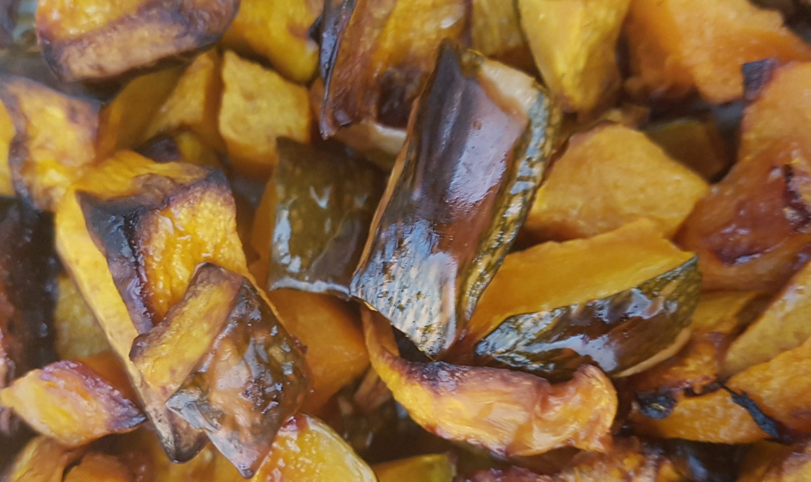 Baking the pumpkin for the Moroccan Pumpkin Dip