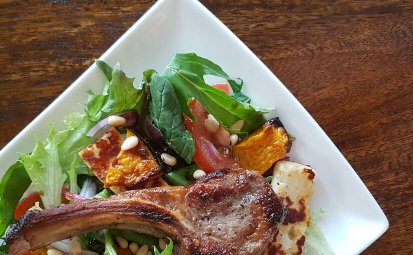 Lamb, Haloumi and Roasted Pumpkin salad