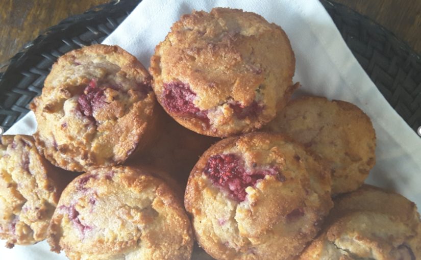 Low Carb Raspberry and Macadamia Muffins