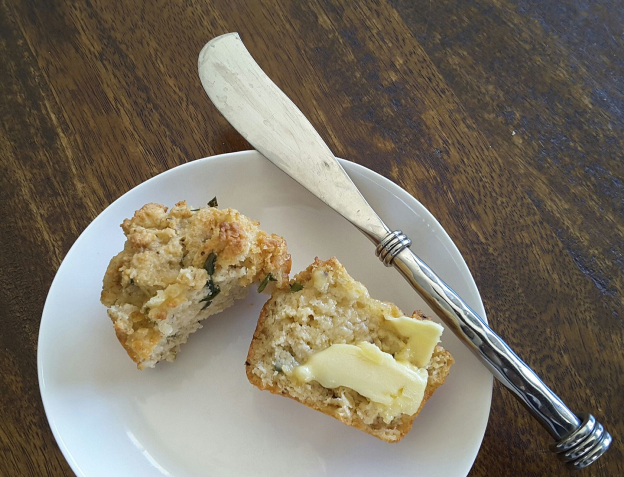 Low Carb Cheese and Chive Muffins