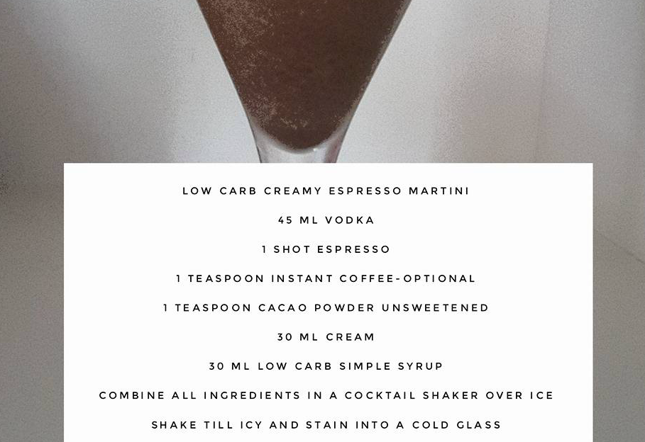 Keto Espresso Martini Recipe  easy low calorie coffee cocktail