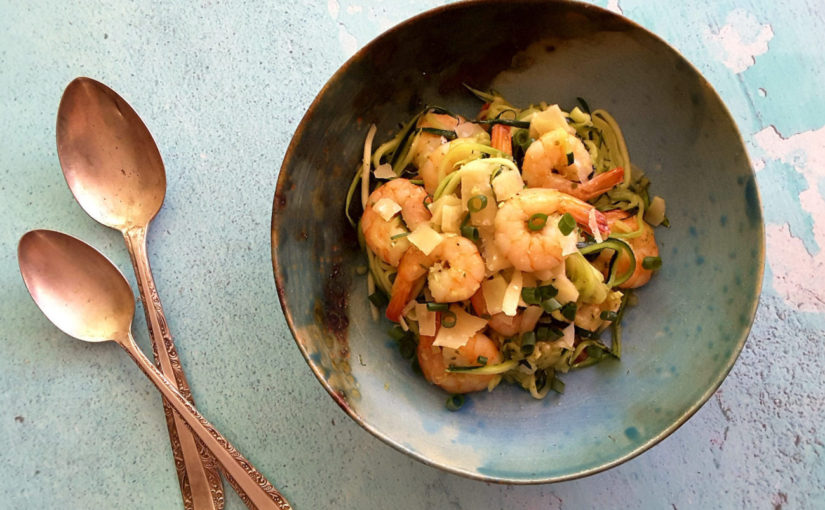 Prawn and Parmesan Zoodles