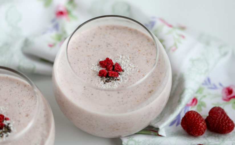 Low Carb Raspberry Protein Smoothie