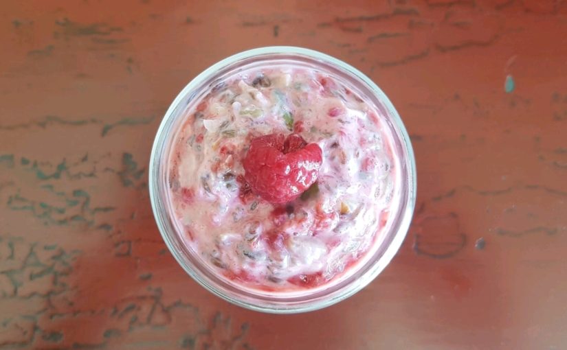 Low Carb Raspberry Yoghurt Chia Pudding