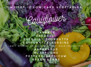 Vegetables low in carbs
