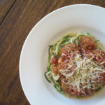 Low Carb Zoodles and Meatballs