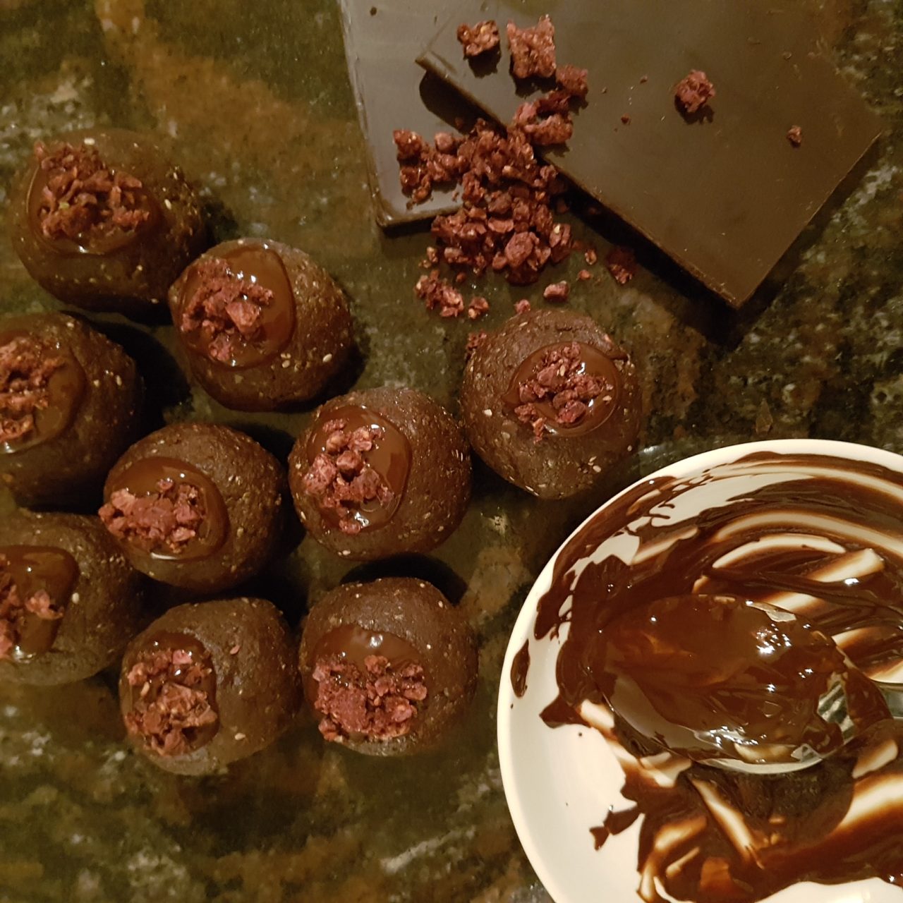 Raspberry Dark Chocolate Chia Balls