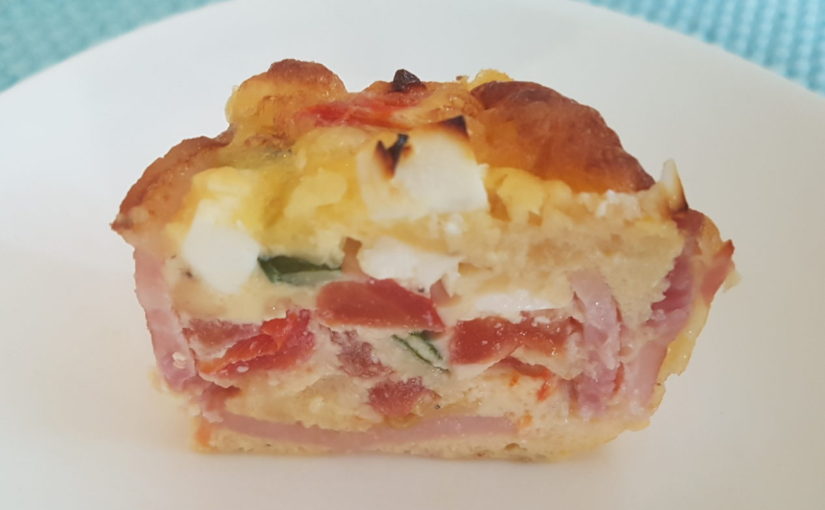 Bacon Tomato Feta and Egg Muffins