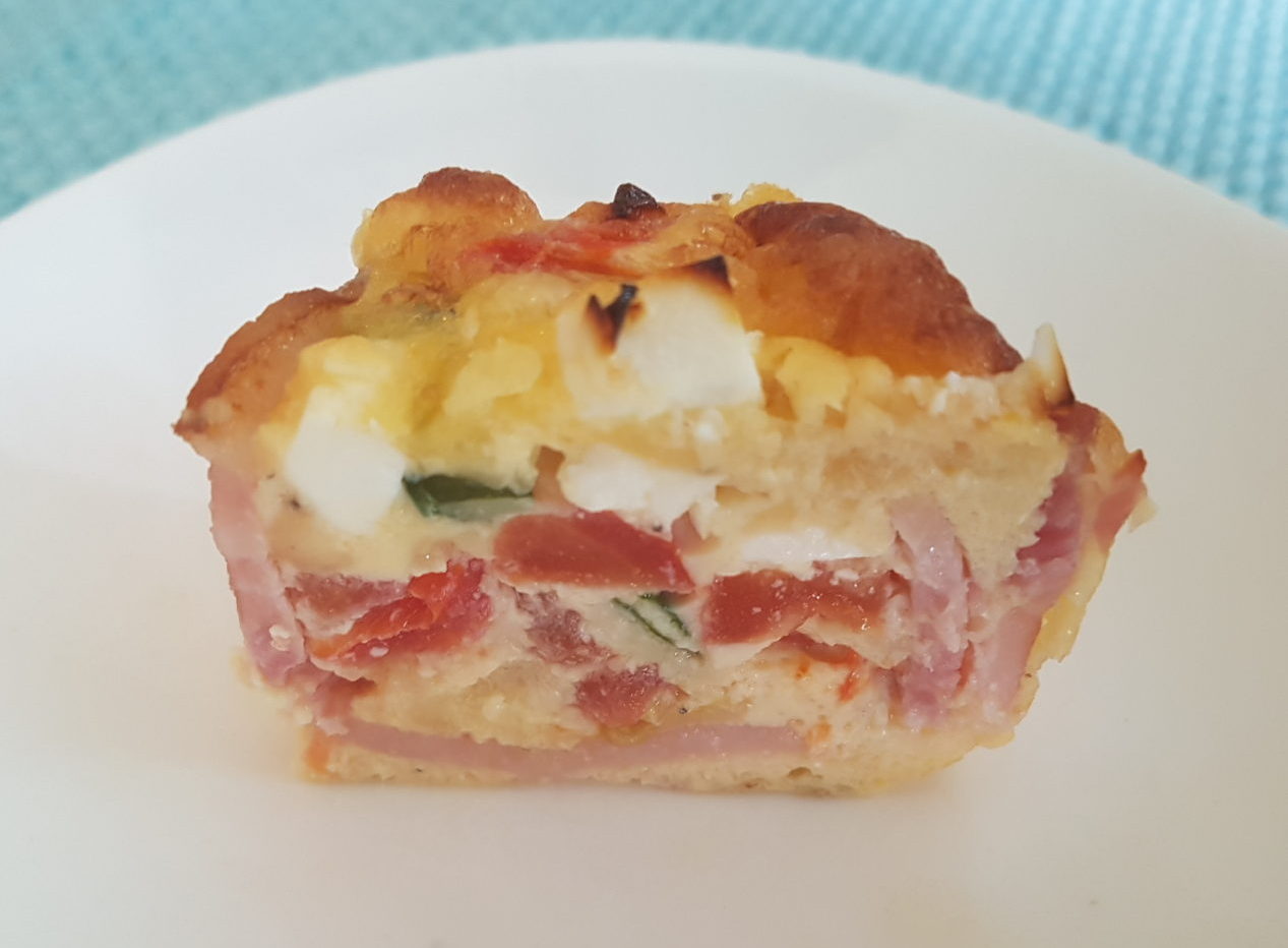 Bacon Tomato Feta and Egg Muffins