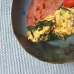 Scrambled Eggs with Cheese and Spinach