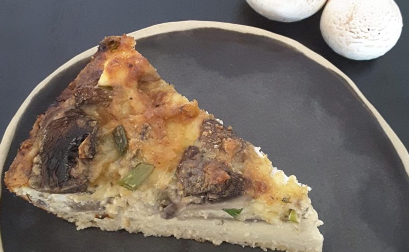 Low Carb Mushroom Goats Cheese Quiche