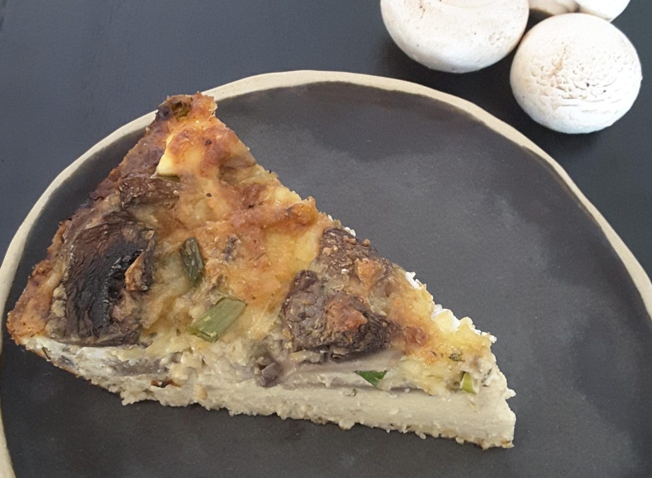 Low Carb Mushroom Goats Cheese Quiche