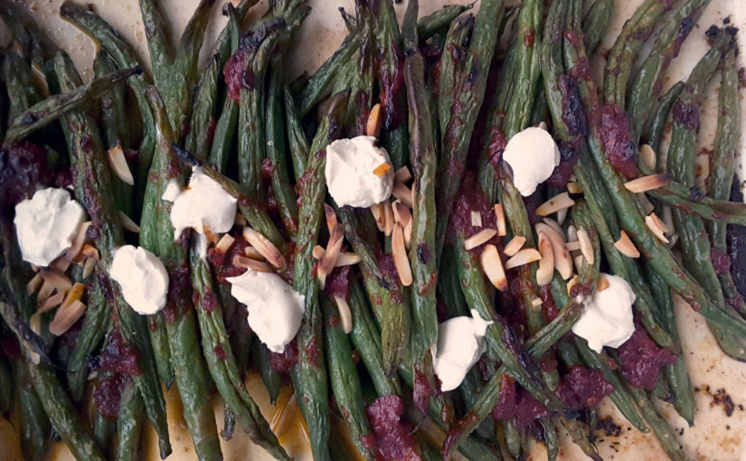 Oven Roasted Green Beans with Harissa