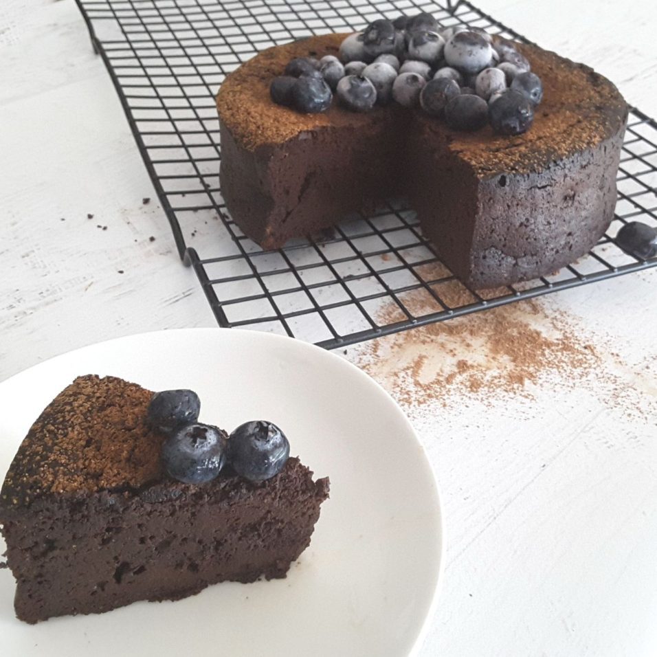 Low Carb Dark Chocolate Fudge Cake