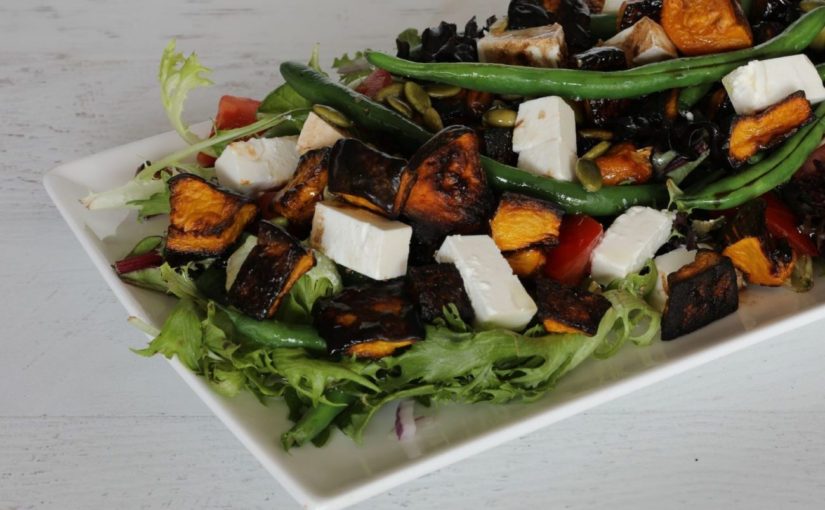 Pumpkin Bean Feta Salad