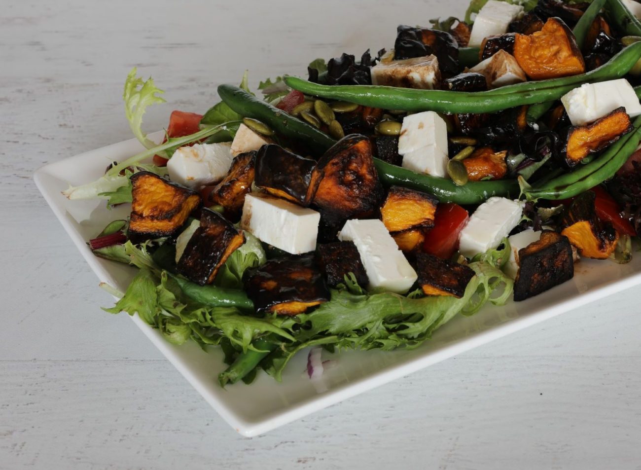 Pumpkin Bean and Feta Salad