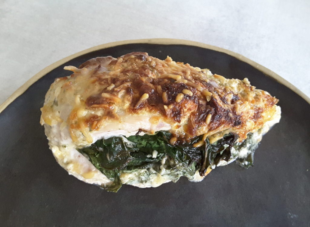 Low Carb Creamy Chicken Spinach Bake