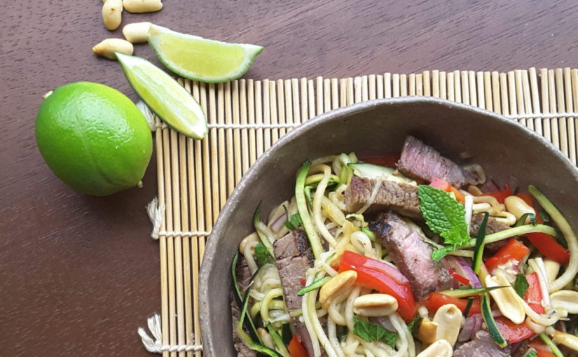 Asian Beef Zoodle Salad