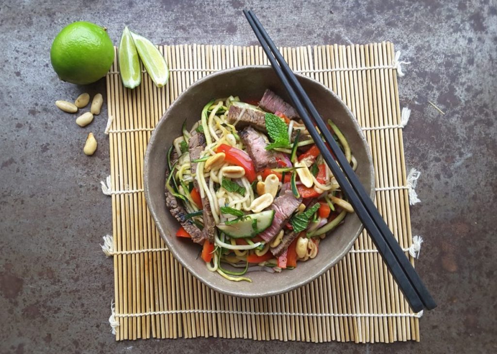 Asian Beef Zoodle Salad