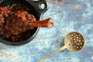 Slow Cooker Lamb Shanks in Red Wine
