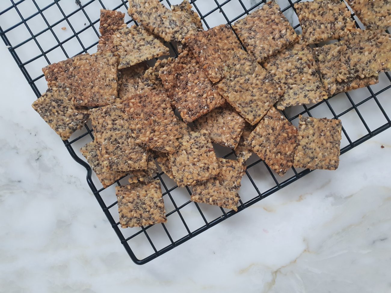 Low Carb Microwave Seed Crackers