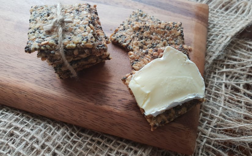 Low Carb Microwave Seed Crackers