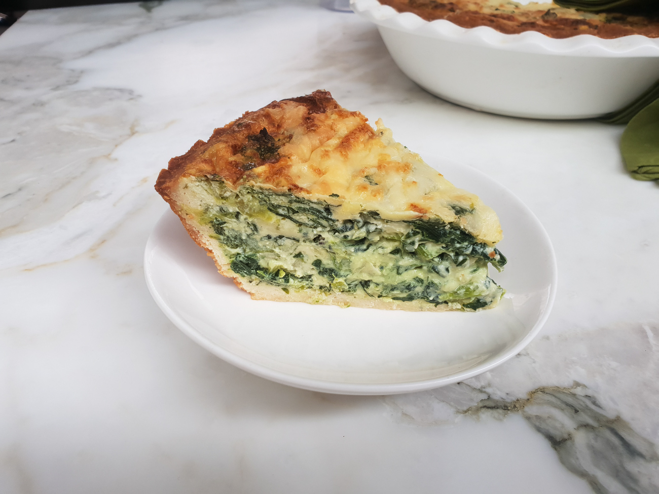 Spinach and Ricotta Crustless Quiche | KETohh | Low Carb Keto Recipe