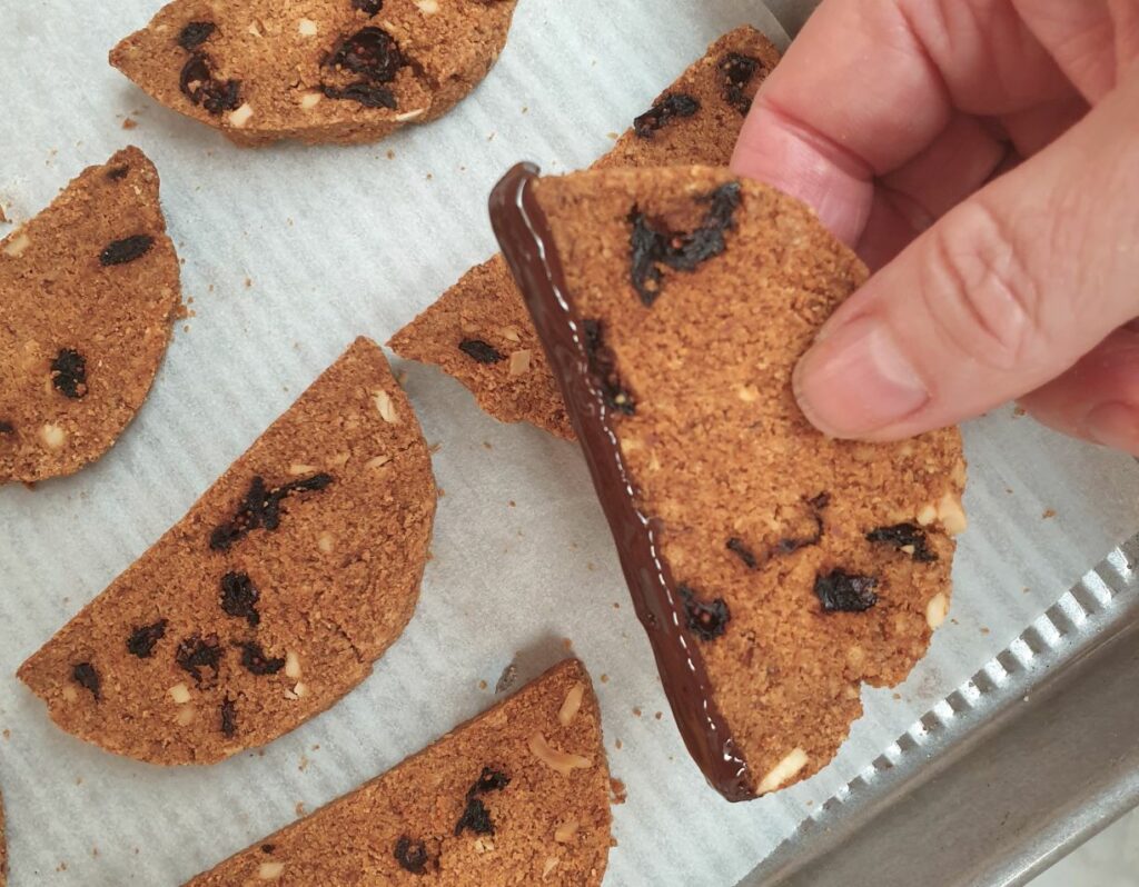 Low Carb Almond Cranberry Biscotti