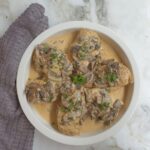 Creamy mushroom keto chicken casserole
