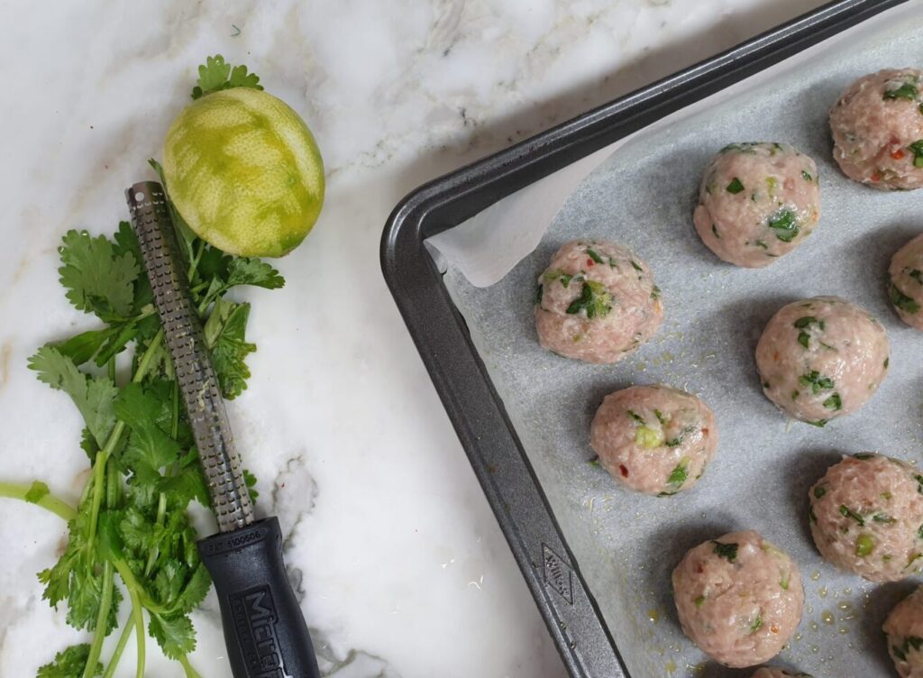 Keto Thai Chicken Meatballs