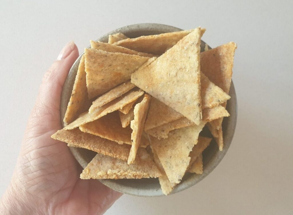 Keto Microwave Corn Chips