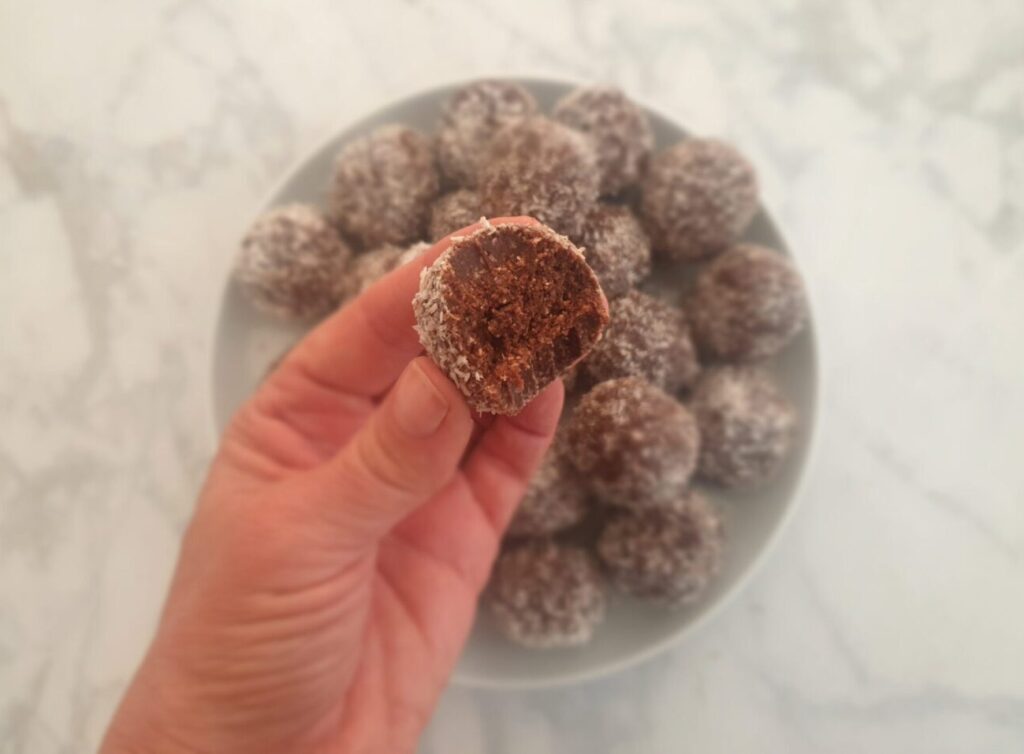 Keto Chocolate Coconut Bliss Balls