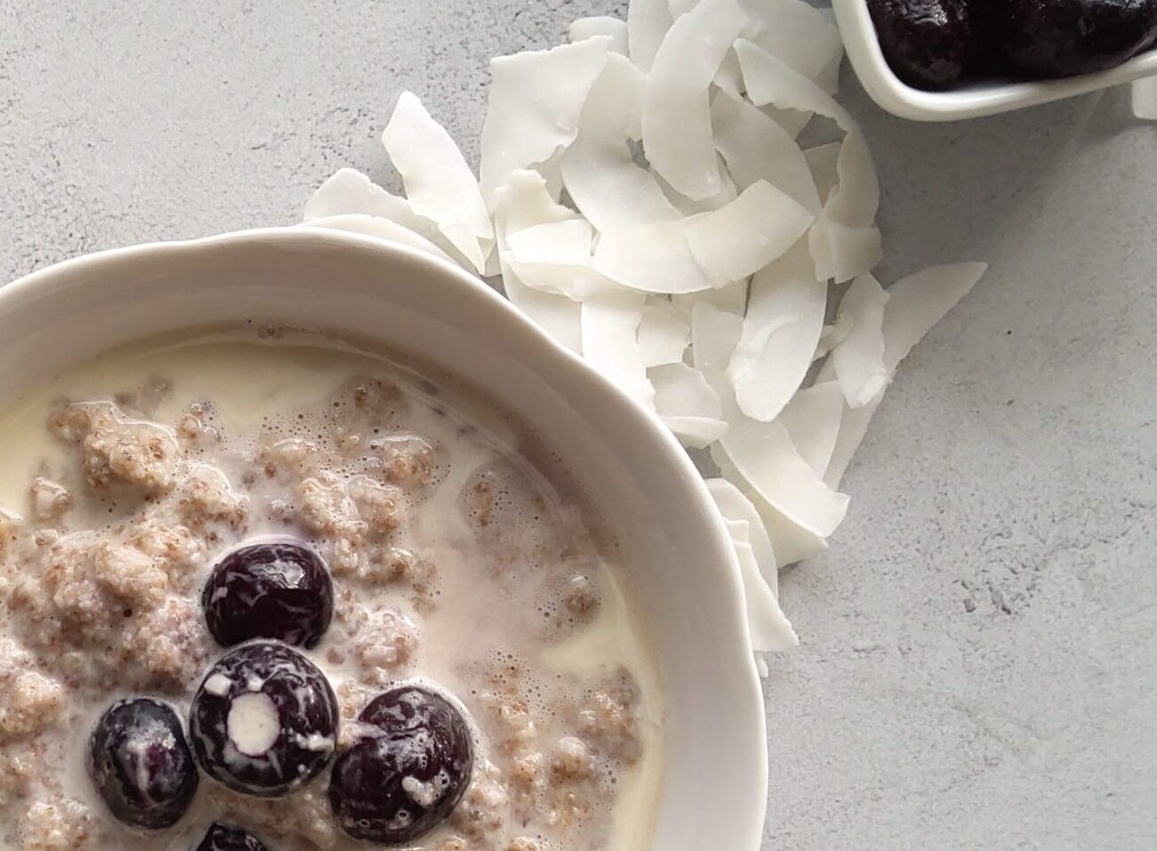 Low Carb Blueberry Coconut Porridge