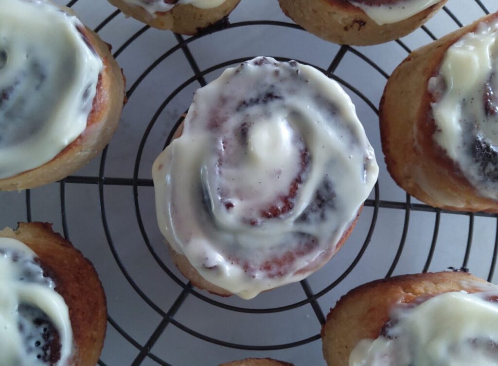 Bun on baking tray