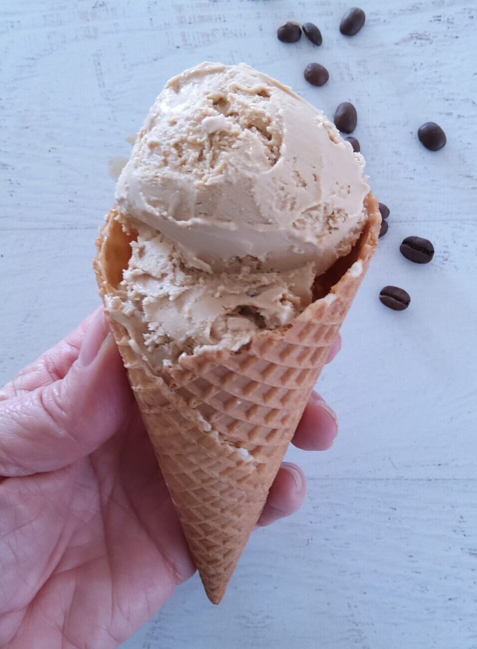 Keto No Churn Coffee Ice Cream